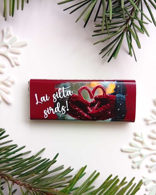 MINI PIENA ŠOKOLĀDE "LAI SILTA SIRDS"